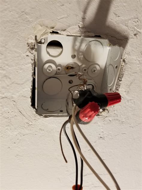 electrical box too small for light fixture|Junction box wrong shape/size for light .